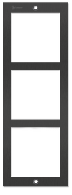 NX6003 BLACK - Затваряща рамка за 3 модула Nexa Inox Black